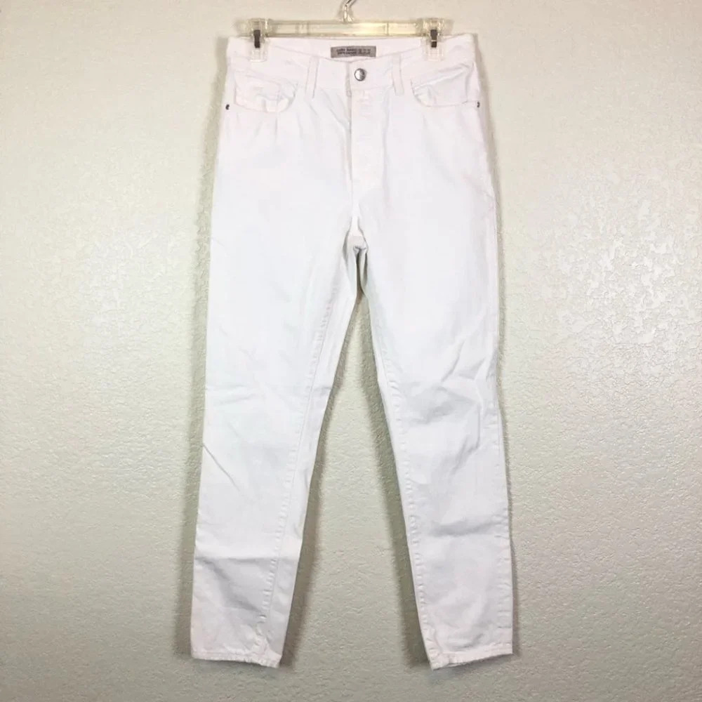 Zara Basic White Z1975 Straight Leg Jeans size 4